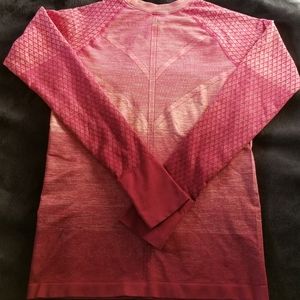 Pink Long Sleeve Athletic Top